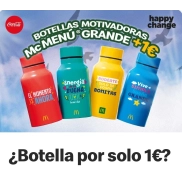 ¡Extra de motivación en botellas por 1€ con tu McMenú!