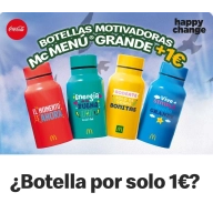 ¡Extra de motivación en botellas por 1€ con tu McMenú!