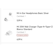 Cargador Xiaomi de 33W y auriculares de cable incluidos.