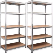 Estanterías Galvanizadas - Pack de 2 de 5 Baldas 180x90cm