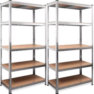 Estanterías Galvanizadas - Pack de 2 de 5 Baldas 180x90cm