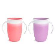 Vasos 360° con asas para aprendizaje - Paquete de 2