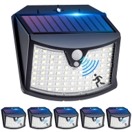 6 UD. Luz Exterior Solar IP65 con Sensor de Movimiento