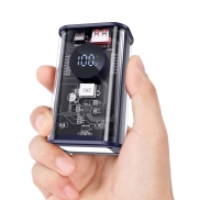 Power Bank Transparente 10000 mAh USB y USB C 22.5W