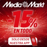 15% de descuento en el carrito desde la APP de Mediamarkt