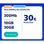 Tarifa O2: 300Mb de fibra y 2 líneas móviles compartidas