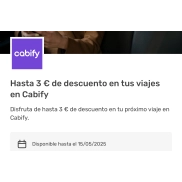 Descuento de 3 euros en Cabify