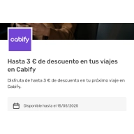 Descuento de 3 euros en Cabify