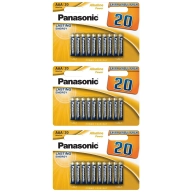 Pilas AAA Alcalinas Panasonic, 60 Unidades, 7 Años de Almacenamiento