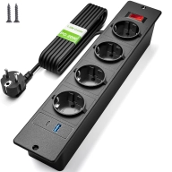 Regleta Empotrable con USB C PD20W y 4 Tomas de Enchufe