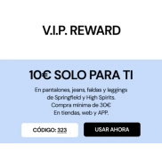 Descuento acumulable: -10€ en compras de 30€ en Springfield