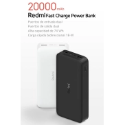 Power Bank Redmi de 20000 mAh con Carga Rápida Xiaomi