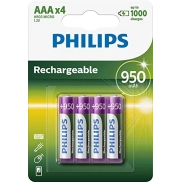 Pilas Recargables AAA 1.2V NiMH - Philips 1000 Ciclos