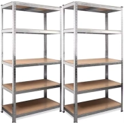 Estanterías Galvanizadas 2x de 5 Baldas 180x90x40 cm