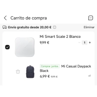 Báscula Mi Smart Scale 2 y Mochila Xiaomi