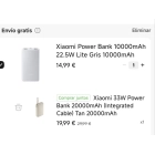 Xiaomi Power Bank 20000mAh y 10000mAh 22.5W Lite