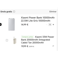 Xiaomi Power Bank 20000mAh y 10000mAh 22.5W Lite