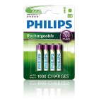 Pack de 4 Pilas AAA Recargables NiMh - Philips R03B4A7010