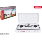Hornillo de Gas 2 Fuegos con Tapa ALGON
