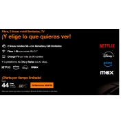Fibra 1 Gb, 2 líneas móviles ilimitadas y TV con streaming