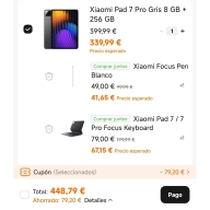 Xiaomi Pad 7 Pro con Focus Pen y Keyboard (8GB, 256GB)