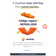 Repsol te regala 1000 puntos en regalos de Travel Club