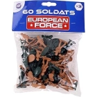 60 Mini Soldados de Plástico - Juguete Infantil Kaki