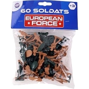 60 Mini Soldados de Plástico - Juguete Infantil Kaki