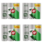 Pack de 9 latas de refresco cero lima-limón, 36 latas total.