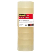 Cinta Adhesiva Transparente Scotch - 8 rollos de 19mm x 33m