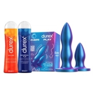 Set Durex Plugs Anales DEEP + Lubricantes H2O y Calor