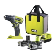 Taladro Inalámbrico RYOBI 18V ONE+ con 2 Baterías y Cargador