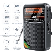 Radio portátil con altavoz, búsqueda automática y batería