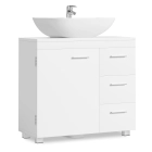 Mueble Bajo Lavabo Blanco Nube, Apto para Pedestal 30 x 70 cm