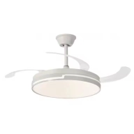 Ventilador de techo NARVI blanco, 3 palas retráctiles DC