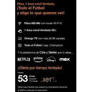 Todo el Fútbol: Fibra, línea móvil ilimitada y streaming
