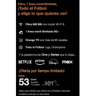 Todo el Fútbol: Fibra, línea móvil ilimitada y streaming