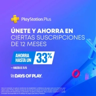 Ofertas en Videojuegos: PlayStation Plus 33% en suscripción