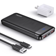 Pack de 3: Batería 10000 mAh, cargador 20W y cable USB-C