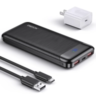 Pack de 3: Batería 10000 mAh, cargador 20W y cable USB-C