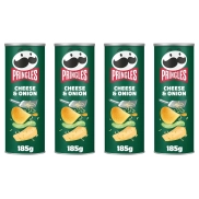 Pringles Cheese & Onion 185g - 4 unidades a 1,37€ cada una