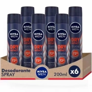 Pack ahorro NIVEA MEN - 6 Spray Desodorante Dry Impact 200ml