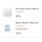 Báscula Xiaomi Mi Smart Scale 2 y Redmi Buds 6 Play por 5'44€