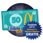 Refresco mediano o Mcflurry GRATIS
