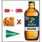 68 Botellas de 33 cl de El Águila Sin Filtrar