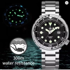 Reloj de buceo automático ADDIESDIVE, acero inoxidable resistente