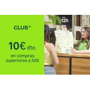 Descuento de 10€ en compras mayores a 50€