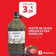 Garrafa 5L de Aceite de Oliva Virgen Extra SUROLIVA