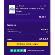 Decathlon Tarjeta Regalo de 100€