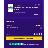Decathlon Tarjeta Regalo de 100€